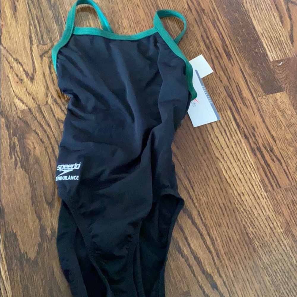 Black one piece swim suit